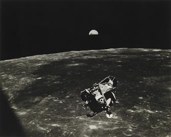 (N.A.S.A.) Group of 25 remarkable photographs associated with numerous missions to the Moon. With images of Earthrise and The First Ste